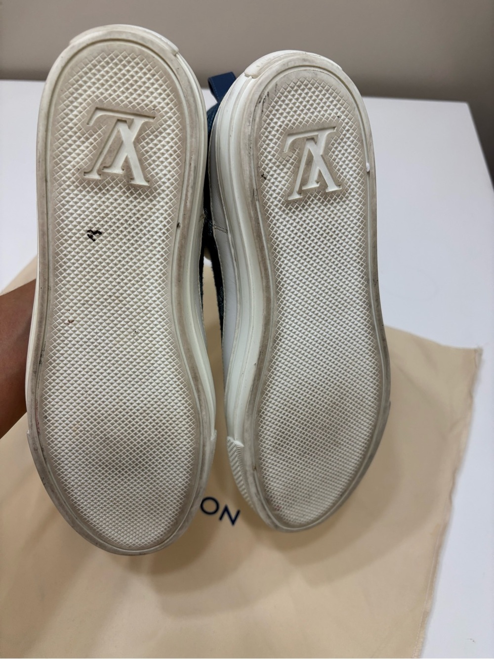 🔵 Louis Vuitton Stellar Sneaker Boot – Monogram Denim High-Top - Picture 11 of 12